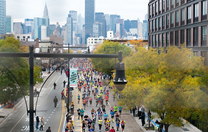 NYC marathon from above
                                           